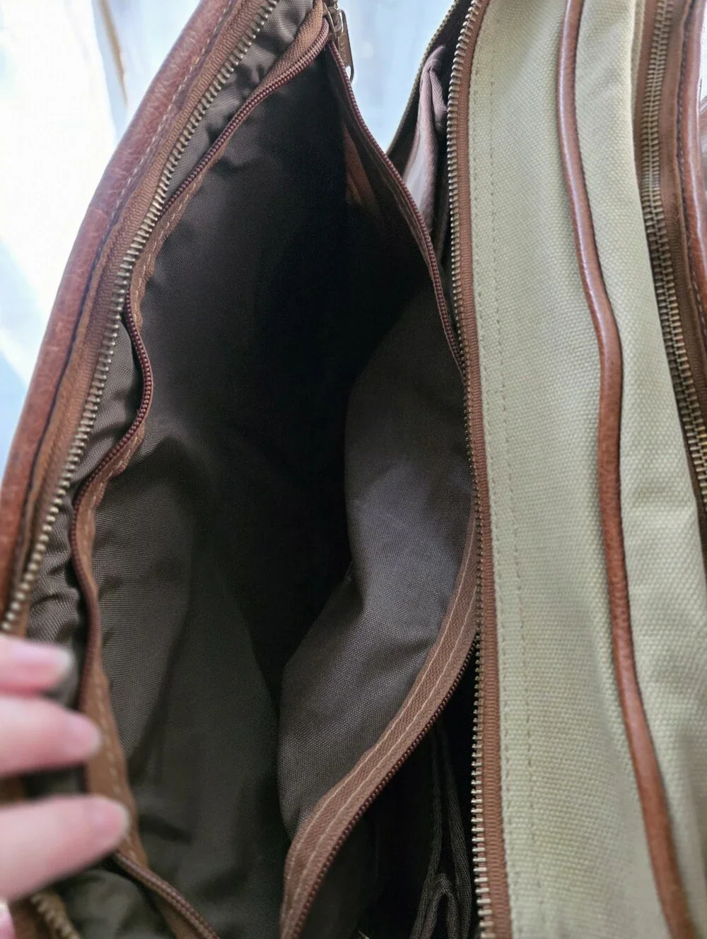 Vintage Orvis Canvas & Leather Messenger Bag Briefcase Laptop Bag with Strap